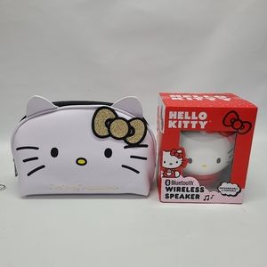 Hello Kitty Bluetooth Wireless Speaker and Makeup Pouch bag